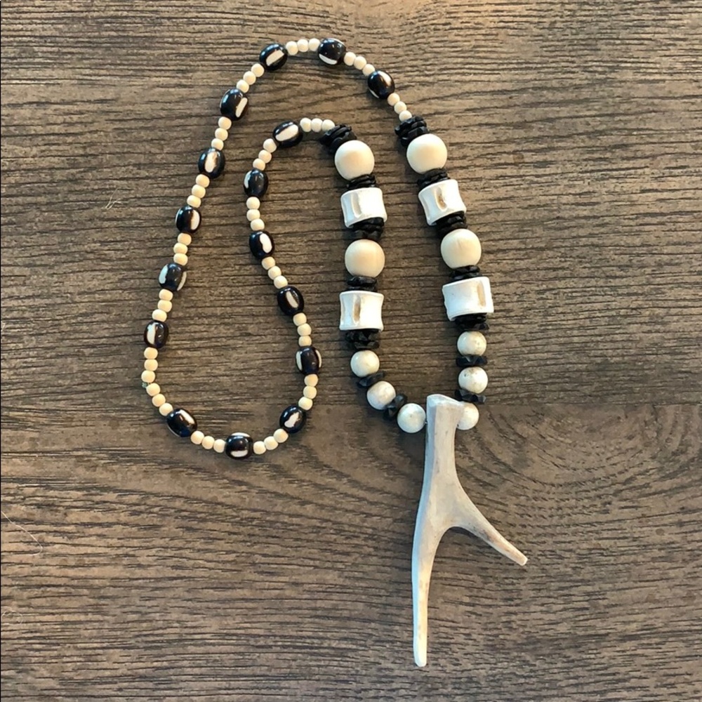 Amazing one of a kind Elk Antler Necklace